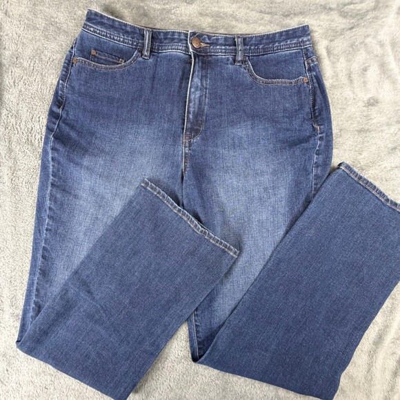 Coldwater Creek Denim - Coldwater Creek Women Dark Wash Straight Leg Classic Fit Jeans Size 10 High Rise